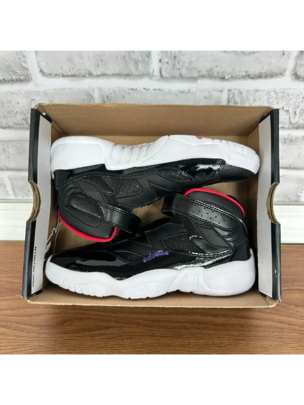 Rare Nike Air Jordan 6 Rings Toddler Boys 3Y Athletic Shoes Black Red DQ8432-001